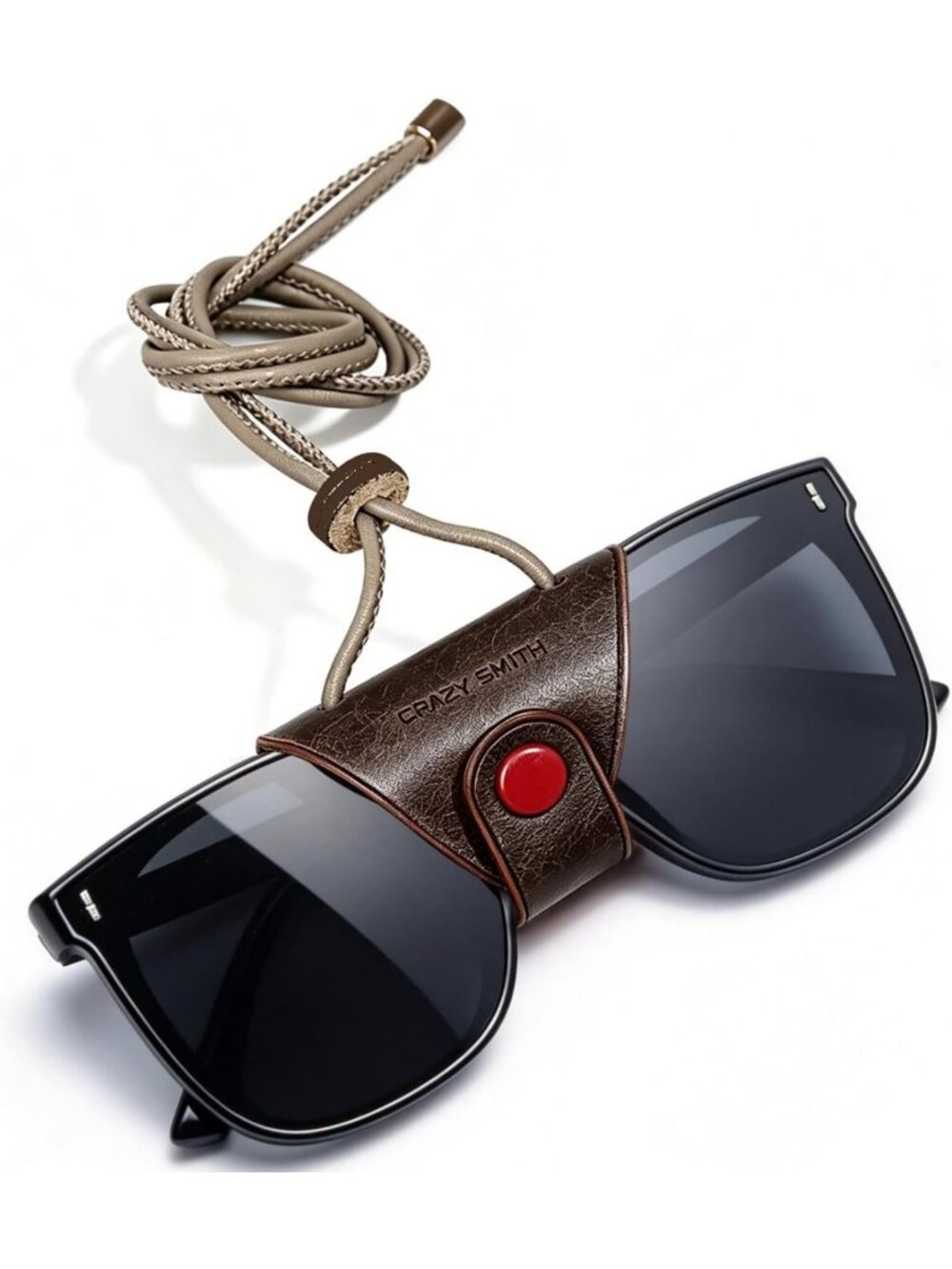 Adjustable Genuine Leather Eyewear Lanyard Strap for Sunglasses & Eyeglasses